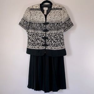 Koret Dress Petite Vintage Floral Women’s Size 8P Short Sleeve 2 Piece Skirt Set